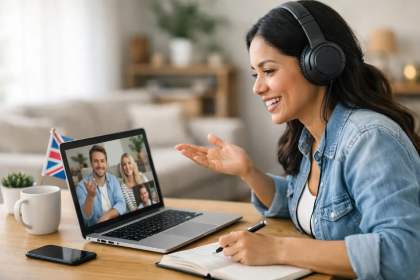 C&oacute;mo practicar ingl&eacute;s en vivo en casa