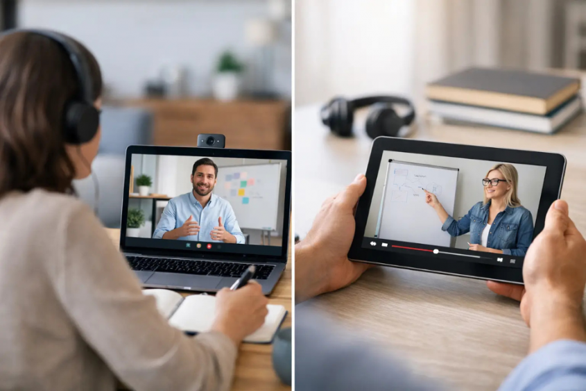 Clases en vivo vs cursos grabados, &iquest;cu&aacute;l elegir?